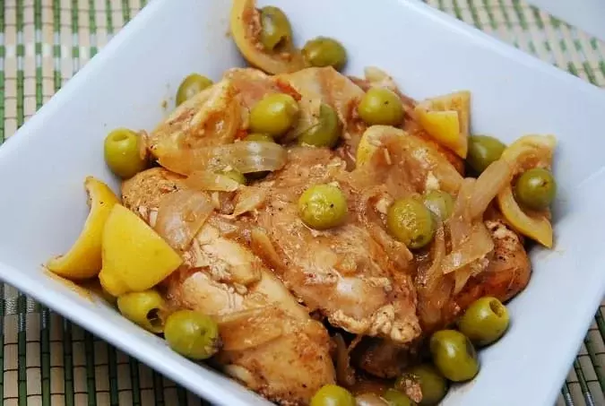 green olive and lemon chicken