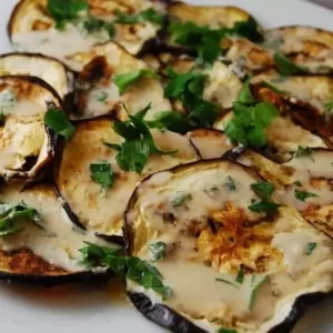 roasted eggplant with tahini sauce