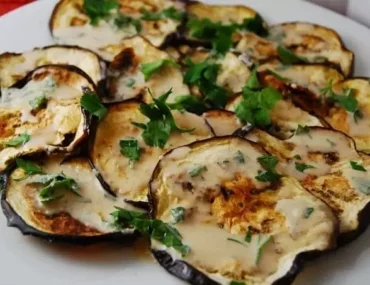 roasted eggplant with tahini sauce