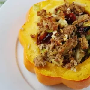 ground turkey stuffed acorn squash