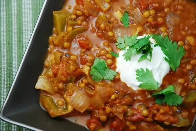 vegetarian chili with lentils