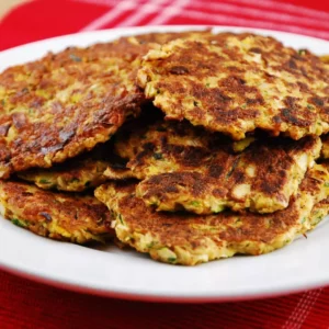 zuchinni and leek fritters