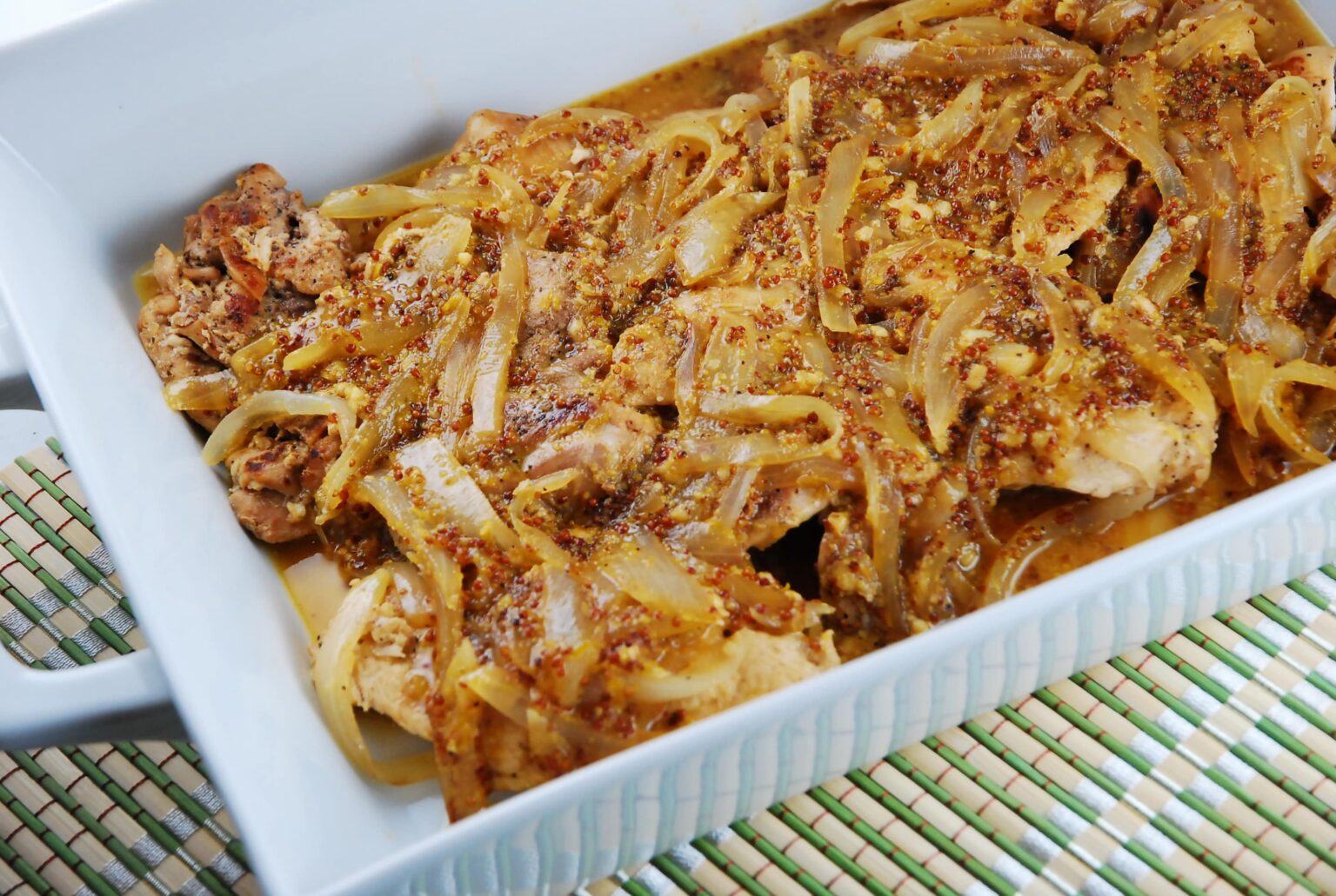 Onion Honey Dijon Chicken Recipe 4 Points LaaLoosh