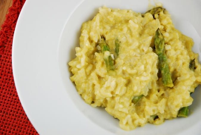Asparagus Goat Cheese Risotto