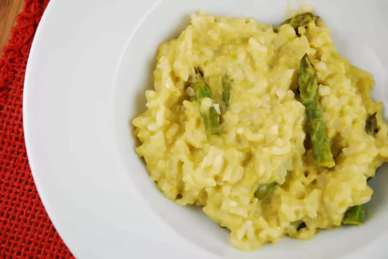 asparagus goat cheese risotto