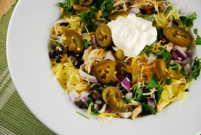 Mexican Chicken Spaghetti Squash Bowl