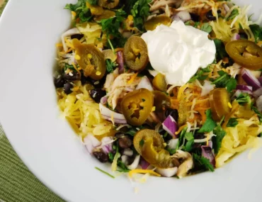 mexian chicken spaghetti squash bowl