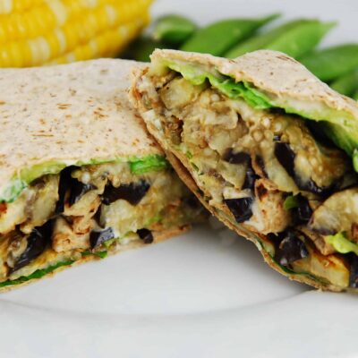 eggplant tahini wrap