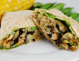 eggplant tahini wrap