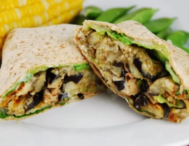 eggplant tahini wrap