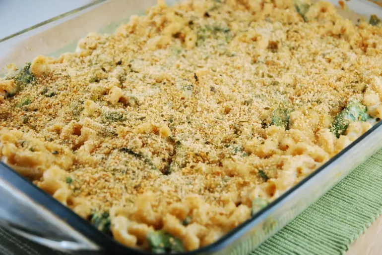 three cheese baked mac and cheese