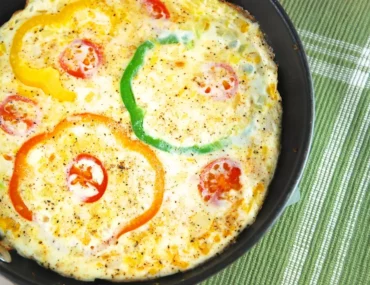 cheese onion and vegetable egg white frittata