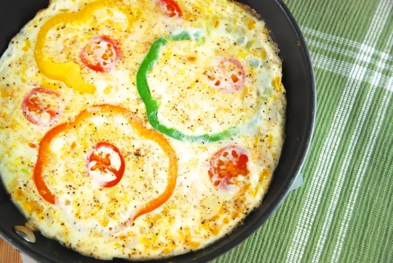 cheese onion and vegetable egg white frittata