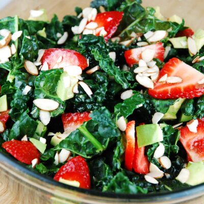 kale strawberry avocado salad