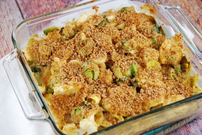 Leek and Cauliflower Gratin 