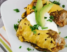 slow cooker black bean and spinach enchiladas