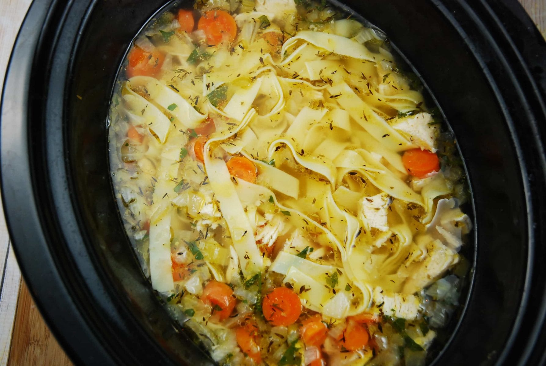 Crock Pot Chicken Noodle Soup Recipe 2 Points LaaLoosh