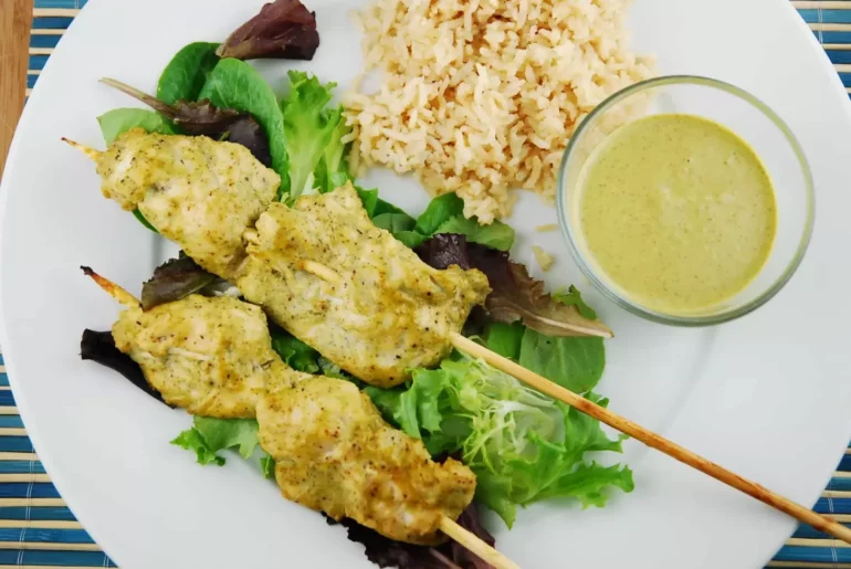 honey roasted chicken satay