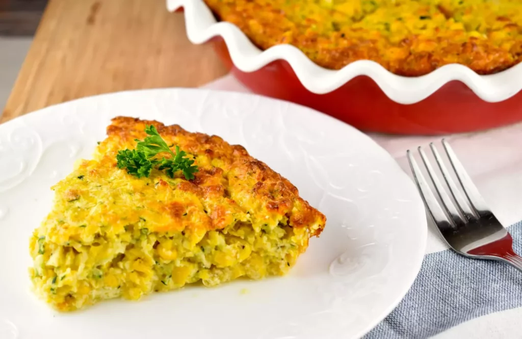 Crustless Corn and Zucchini Quiche