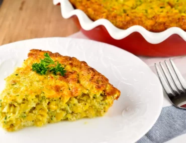 Crustless Corn and Zucchini Quiche