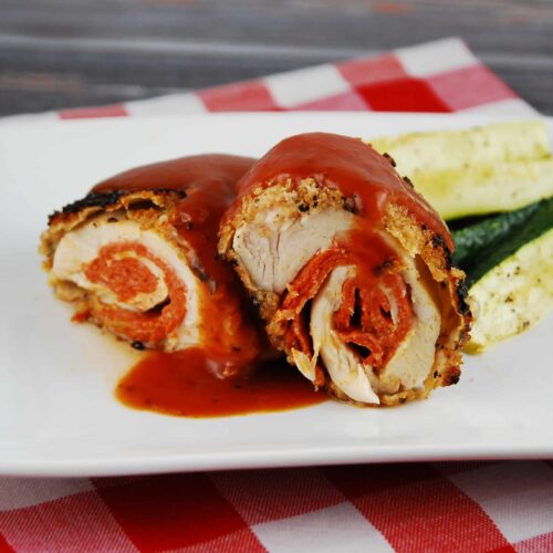 Pepperoni Pizza Stuffed Chicken Recipe LaaLoosh
