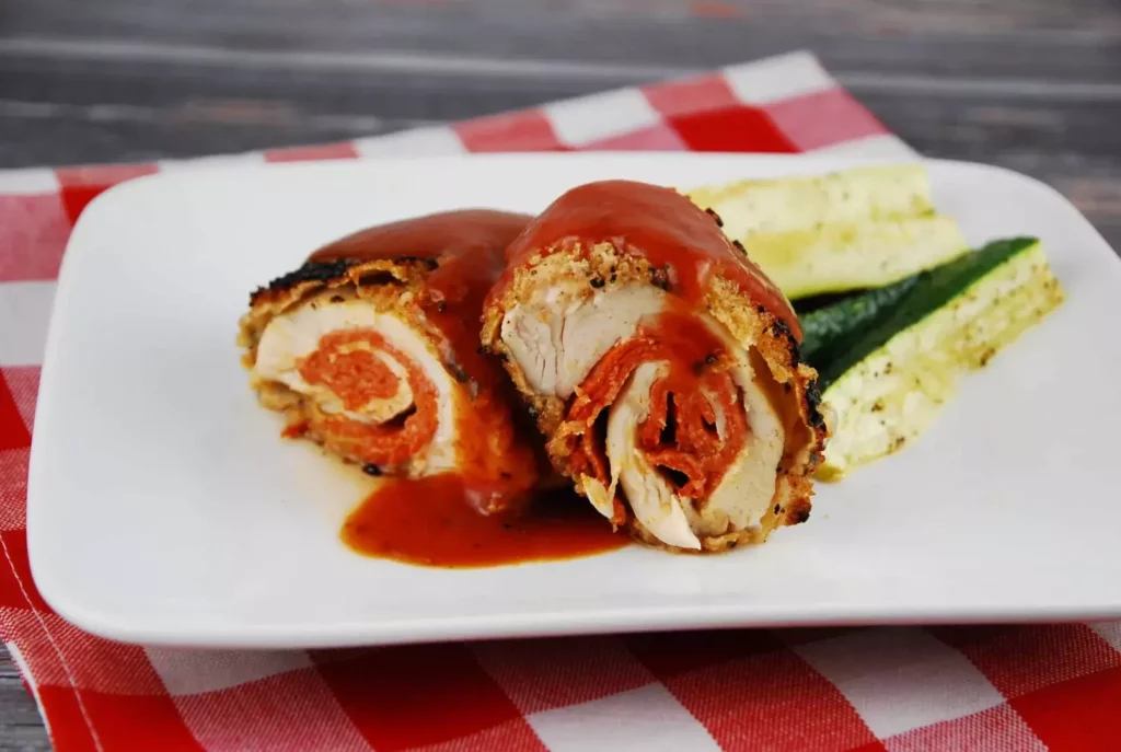 pepperoni pizza stuffed chicken