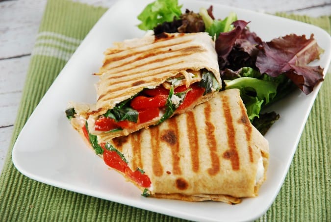 Roasted Red Pepper and Goat Cheese Wrap 