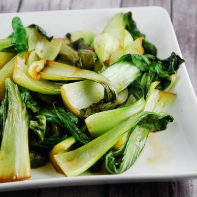 soy and garlic sauteed bok choy