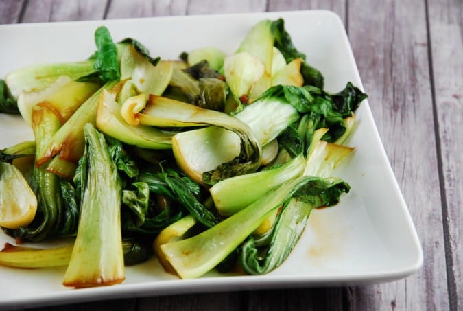 Soy and Garlic Sautéed Bok Choy 