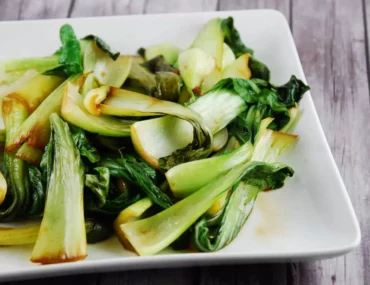 soy and garlic sauteed bok choy