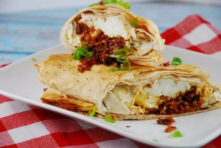 breakfast phyllo wrap