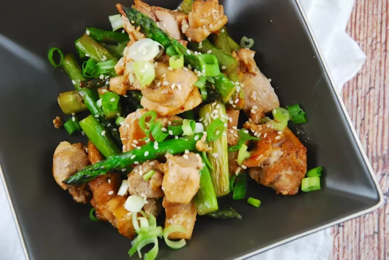 chicken and asparagus stir fry