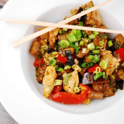 chicken eggplant stir fry