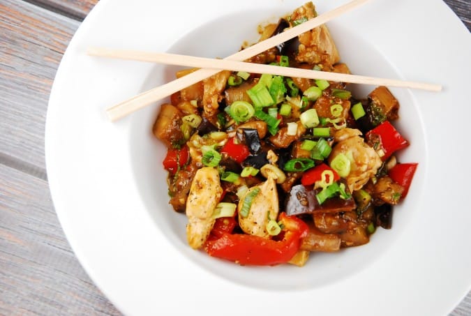 Chicken and Eggplant Stir Fry