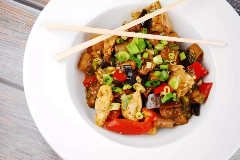 chicken eggplant stir fry