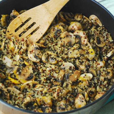 mushroom and quinoa saute