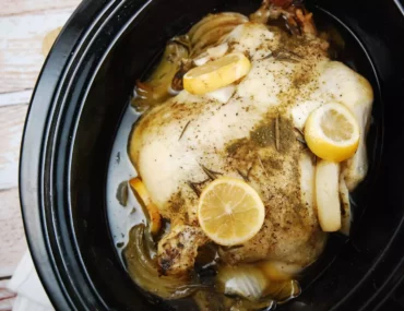 crock pot lemon rosemary whole chicken