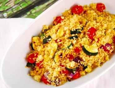 whole wheat couscous with roasted vegetables