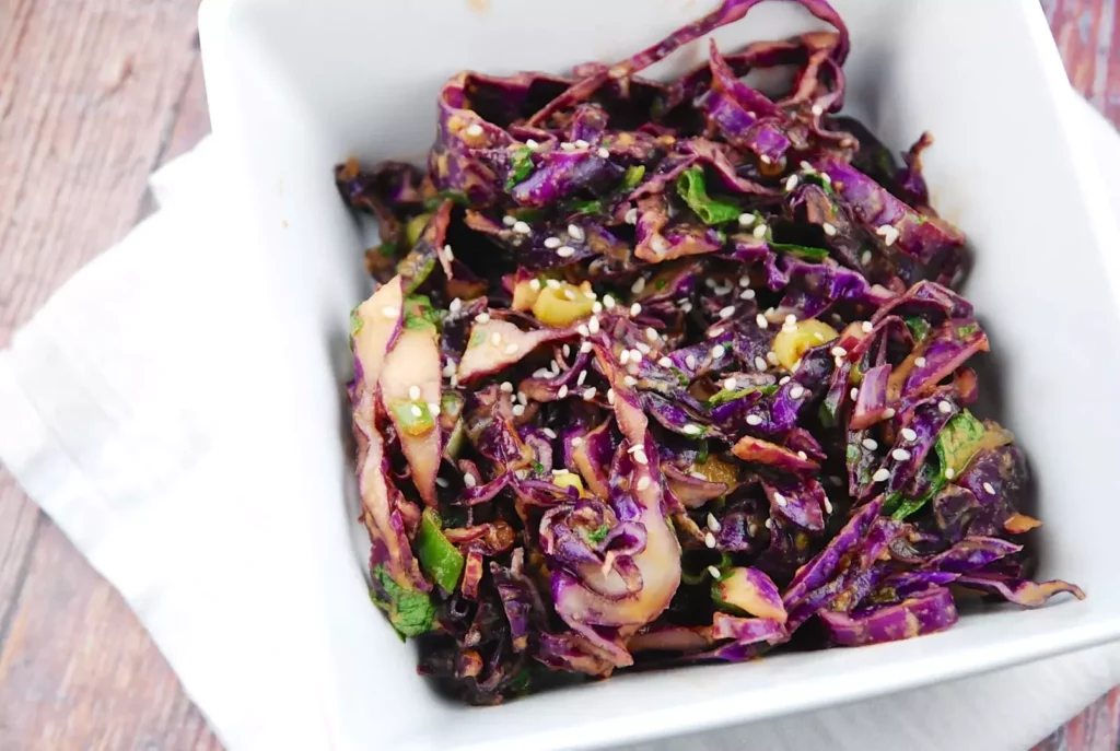 asian red cabbage salad