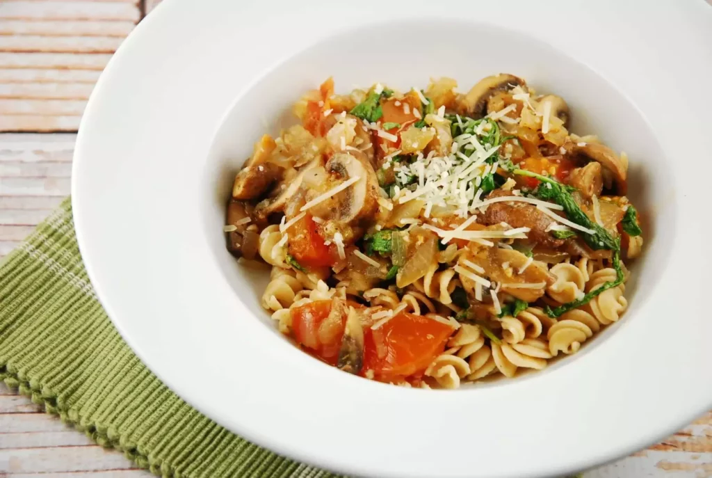 arugula and mushroom pasta