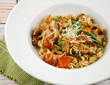 arugula and mushroom pasta