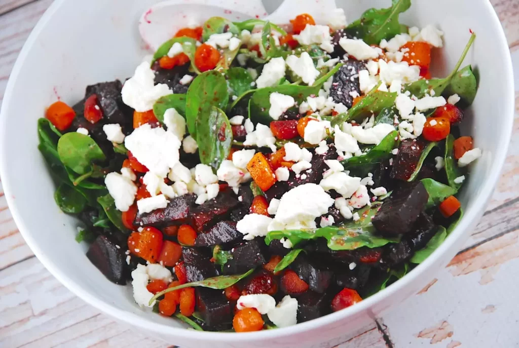 roasted beet and carrot salad