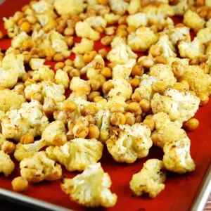 spiced cauliflower and garbanzo beans