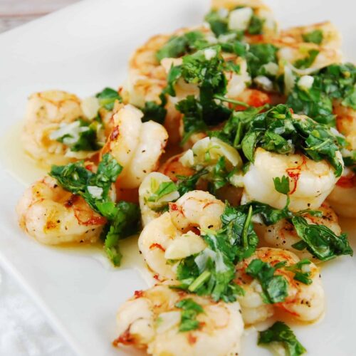 Roasted Garlic Cilantro Shrimp Recipe LaaLoosh