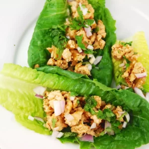 thai chicken lettuce cups