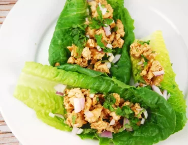 thai chicken lettuce cups