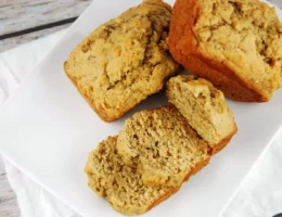 whole wheat banana nut mini loaves