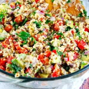 quinoa salad with tahini