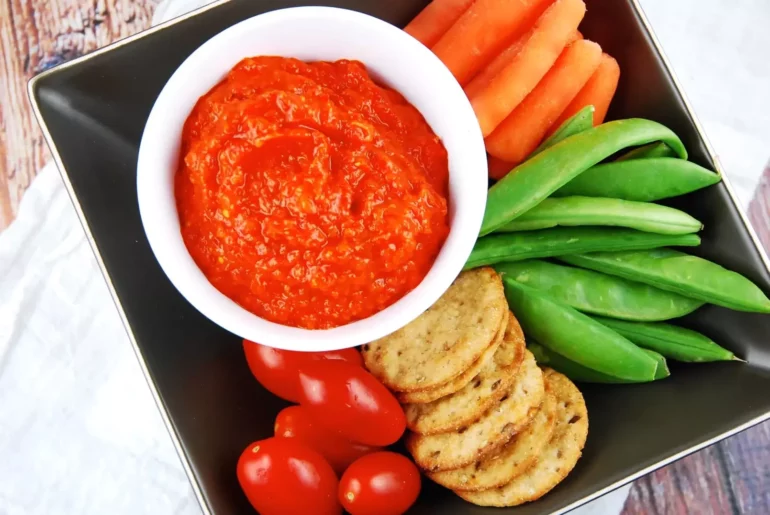 roasted red pepper and eggplant dip