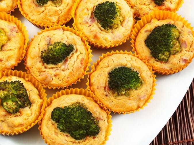 Ham & Broccoli Breakfast Muffins 3 Points + LaaLoosh